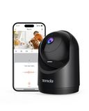 Tenda 3 MP bewakingscamera voor binnen, personen en bewegingsdetectie, automatische tracking, alarmen en push-bericht, huisdiercamera, bewaking binnen 2K met 2-weg audio, nachtzicht, CP3V3.0 zwart