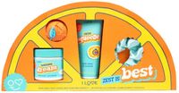 I LOVE Zest Is Best Giftset – Body Wash 100 ml, Body Lotion 150 ml, Bath Fizzer 50 g & Scrunchie