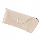 Stylion Elegante Brillenetui van Eco-leer met Knipsluiting - Beige