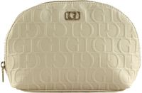GUESS Toilettas Television Dome Zip Bag Stone Crème