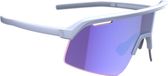BBB Cycling Valor Flux Lunettes de vélo professionnelles Hommes et Femmes - Lunettes de sport à contraste élevé - Lunettes de cyclisme avec lentille Flux - Anti-buée - Gris mat Bleu - BSG-81