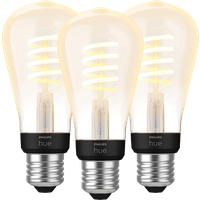 Philips Hue Filament White Ambiance Edison E27 3-pack