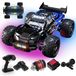 RC monster truck - 1:14 - Sans balais - 60 km/h - Éclairage LED 7 couleurs