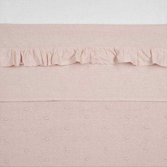 Meyco Ruffle Wieglaken - Soft Pink - 75x100cm