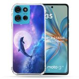 Cokitec Versterkte hoes voor Motorola G75 5G Animal Dolphin Wave