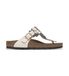 Birkenstock Sandales Femme 1029304 Cuir Gizeh Embellissement Fleur (Coupe Étroite) Rose Clair (42)