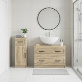 Maison Exclusive Ensemble de deux meubles de salle de bain exclusifs, modèle UTRECHT, en chêne Sonoma