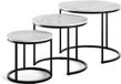 Vicco Montreal Salontafel set – 55 x 55 cm 3 delen Wit/zwart