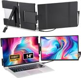 VEVOR 17 Inch Laptopschermverlenging, 1920 x 1200, Mini LED, 16:09, Zwart