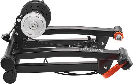 VEVOR Fietsroltrainer voor 660,4-736,6MM / 700C Wielen, 6 Weerstandsniveaus, Opvouwbare Magnetische Fietstrainer Hometrainer met Snelspanner en Voorwielondersteuning Zwart