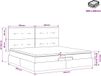 vidaXL Lit coffre avec matelas Gris clair 200 x 200 cm Tissu