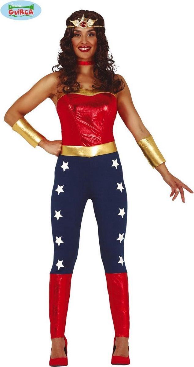 FIESTAS GUIRCA, S.L. Kostuum Super Heldin Sterren - Mujer, M