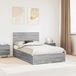 vidaXL Bedframe Gris Sonoma 135 x 190 cm Bois traité