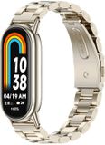 By Qubix Qubix - Stalen schakelband - Champagne goud - Geschikt voor Xiaomi Smart Band 8 / 9 / 10