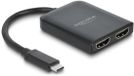 Delock USB Type-C™ Splitter (DP Alt Mode) to 2 x HDMI MST / VXP