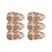 Cofan Lot de 6 sets de table triangulaires avec feuilles de Monstera. Couleur : marron. Matériau : PVC. Dimensions : 45 x 36 cm