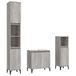 VidaXL Ensemble de meubles de salle de bain 3 pièces Gris Chêne Sonoma