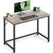 VASAGLE Bureau, table d'ordinateur, bureau étroit, 100 x 50 x 75 cm, bureau, bureau à domicile, bureau, montage facile, métal, design industriel, gris-noir LWD041B02