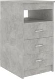 vidaXL Ladekast 40x50x76 cm bewerkt hout betongrijs
