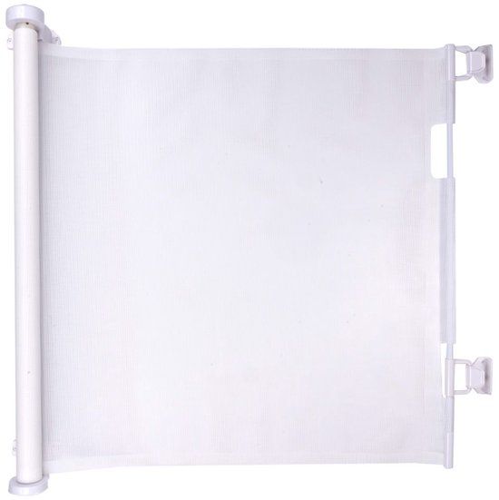maxxpro Uitschuifbaar Hekje - 11 x 160 x 86 CM - Bediening met 1 Knop - Flexibel - Wit