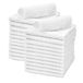 Talvania 24 Washandjes Handdoeken Zachte Super Absorberende Badstof Handdoek 100% Ringgesponnen Katoen Wit