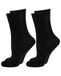 Nur Die Set van 2 comfortabele bamboesokken voor dames, zachte comfortabele boord, bamboesok, zwart, 35-38 EU