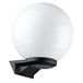 DOPO Lighting - VIC wandlamp met zwarte voet en witte globe E27 (Ø25cm) buiten IP43