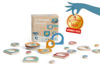 BS Toys Denk & Doe Bundel – 3‑Vormen Memo + Moves Houten Actief Kaartspel – Kinderspeelgoed 6+ – Spelletjes voor Binnen & Buiten (GA497 & GA264)