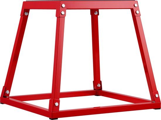 VEVOR Plyometrische Jump Box, 458 Mm Plyo Box, Plyobox Platform Rood, Antislip Fitness Oefening Step Up Box voor Thuistraining, Conditiekrachttraining, Billen, Dijtraining