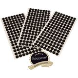 Adsamm® 384 x Zelfklevende Viltglijders Zwart Ø 12 mm Rond 3,5 mm Dik