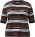 s.Oliver - Femme - Pull en maille avec fil fantaisie - Manches longues - Col rond - Coupe droite - Marron foncé