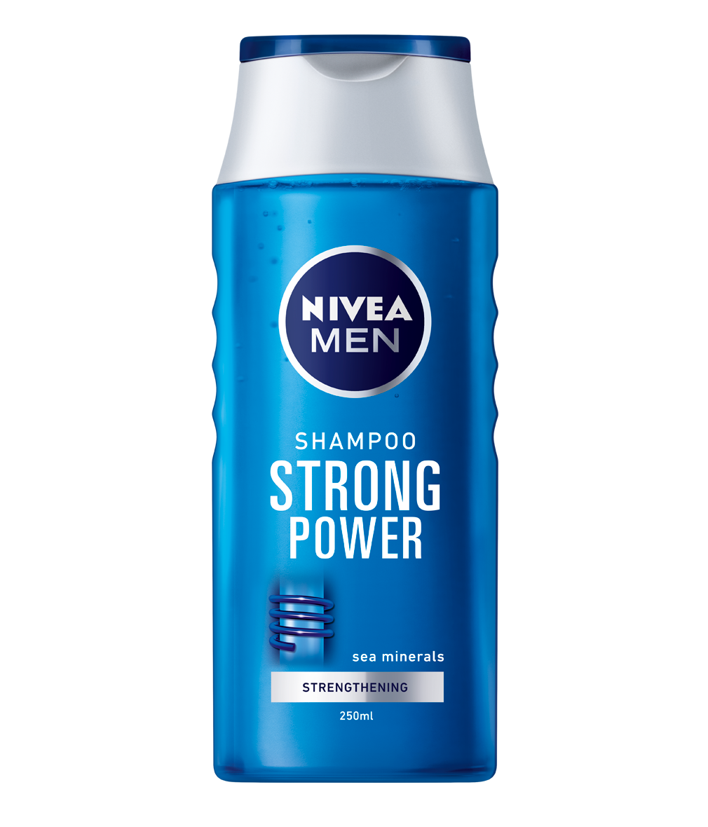 Nivea Strong Power Shampoo - 250ml - Voor Heren - 6 stuks