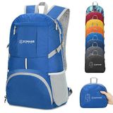 ZOMAKE Lichtgewicht Opvouwbare Rugzak 35 L, Licht Rugzak Waterdichte Wandelrugzak, Pakbare Rugzakken voor Dames en Heren, Outdoor Wandelen Camping Wandelen Reizen (Diepblauw)