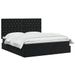 vidaXL Ottoman bed met matras Zwart 160 x 200 cm Fluweel