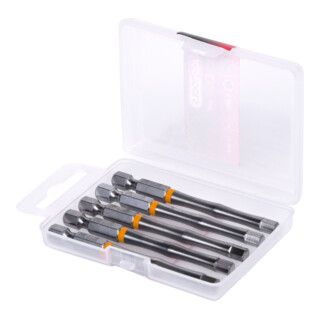 KS Tools 1/4" TORSIONkrachtbit binnenzeskant - 5mm - 75mm - Set van 5