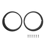 Hooke Road Wrangler TJ Matte Black Headlight Bezels Cover Trim voor 1997-2006 Jeep Wrangler TJ (Pair)