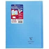 Clairefontaine 981412C Pak met 10 Geniete Schriften Koverbook Blauw Turkoois - 24x32 cm - 96 Pagina's Grote Ruitjes - Wit Papier 90 g - Omslag Gerecyclede Polypro Opaak