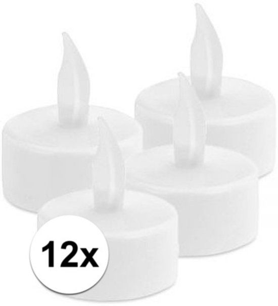 12x LED waxinelichtjes met timer - Theelichtjes LED-licht
