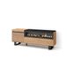 Skraut Home TV-Meubel, Lowboard, Woonkamer, Eetkamer, 150x57x35cm, Voor tv's tot 65", Elektrische haard, Industrieel design, Moderne stijl, Eiken