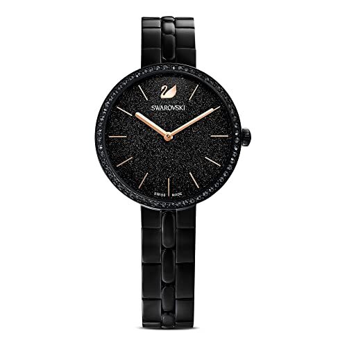 Swarovski Swarovski Cosmopolitan horloge, Swiss Made, Metalen armband, Zwart, Zwarte afwerking