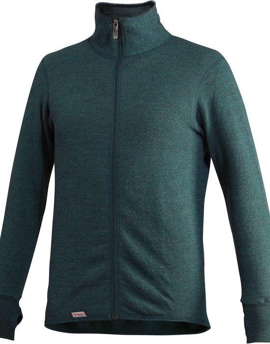 Woolpower Merino Mid Layer Full Zip Jacket 400 - Forest Green - XL