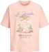 Jack & Jones T-shirt Oversized Peach Melba Katoen Ronde Hals Korte Mouw XL