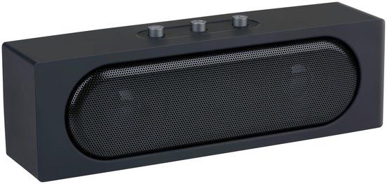 Merkloos Bluetooth Speaker Retro 2x5W - Draadloze Partybox met AUX En TF Kaart - Muziek Box Binnen en Buiten - 10 Uur Batterijduur - USB-C Oplaadbaar - Zwart