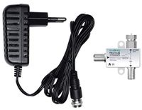 Axing TZU 110-04 DC-voedingsset afstandsbediening 12 V voeding DVB-C SAT 5-2400 MHz