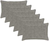 vidaXL - Kussensloop - 6 stuks - Lichtgrijs - 50 x 80 cm