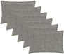 vidaXL - Kussensloop - 6 stuks - Lichtgrijs - 50 x 80 cm