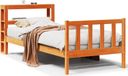 Maison Exclusive - Pieds de lit, avant en cire marron foncé, 100 x 200 cm, pin massif