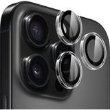 Blueo Metal Frame Film de protection pour caméra arrière pour Apple iPhone 16 Pro Max / 16 Pro, Verre trempé, Transparent