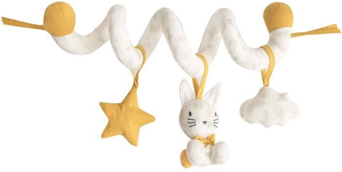 Domiva Activiteitenspiraal LEAFY BUNNY - Biologisch katoen/Gerecycled polyester - 26 cm