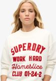 Superdry - Workwear losse trui met borduursel en ronde hals - Dames - Truien
